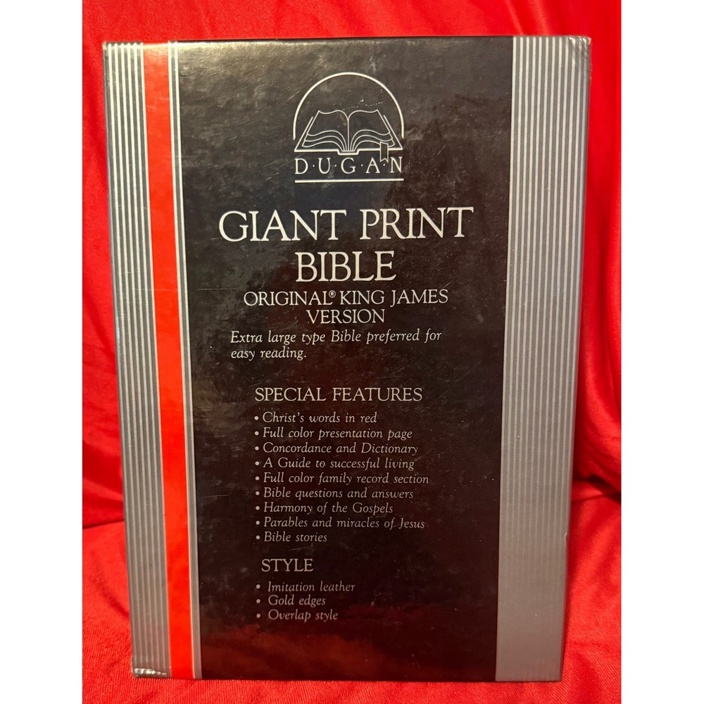 Dugan Giant Print Bible Original King James Version Burgundy KJV Red Letter 712